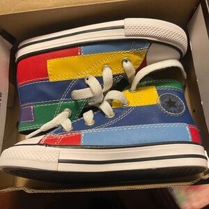 Converse shoes, multi color, size 8c in Toddlers!